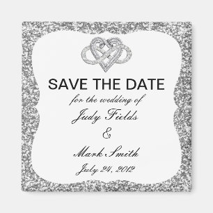 Aimant Parties scintillant Argent Infinity Heart Enregist