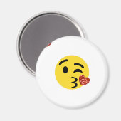Aimant parties scintillant baiser émoji (Recto/Verso)