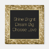 Aimant Parties scintillant brillante d'or (Devant)