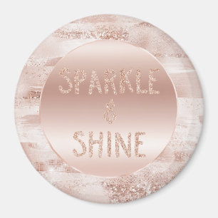 Aimant Parties scintillant brillante rose