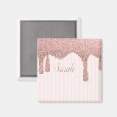 Aimant Parties scintillant cool tendance rose (Recto/Verso)