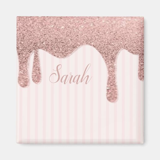 Aimant Parties scintillant cool tendance rose (Devant)