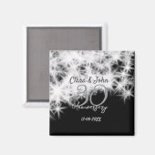 Aimant Parties scintillant d'anniversaire du 30e mariage  (Recto/Verso)