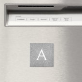 Aimant Parties scintillant d'argent et Monogramme étincel (In Situ (Lave-vaisselle))