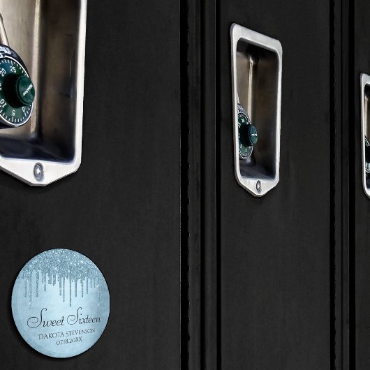 Aimant Parties scintillant de glace à goutte | Blue Faux