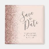 Aimant Parties scintillant en or rose rose vierge Script (Devant)