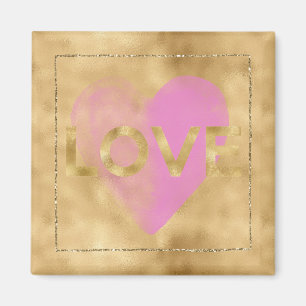 Aimant Parties scintillant Glam Or Coeur rose amour