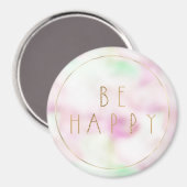 Aimant Parties scintillant Glam Or Soyez Happy Mint Pink  (Recto/Verso)