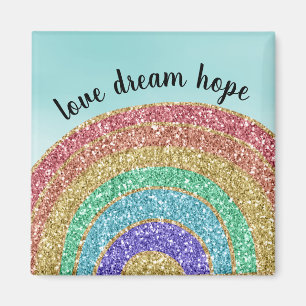 Aimant Parties scintillant Gold Rainbow Aqua Aquarelle