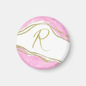 Aimant Parties scintillant moderne tendance rose et or ef (Devant)