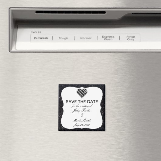 Aimant Parties scintillant Noire Coeur Noir Enregistrer L (In Situ (Lave-vaisselle))