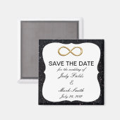 Aimant Parties scintillant Noire Gold Infinity Enregistre (Recto/Verso)