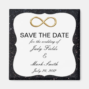Aimant Parties scintillant Noire Gold Infinity Enregistre