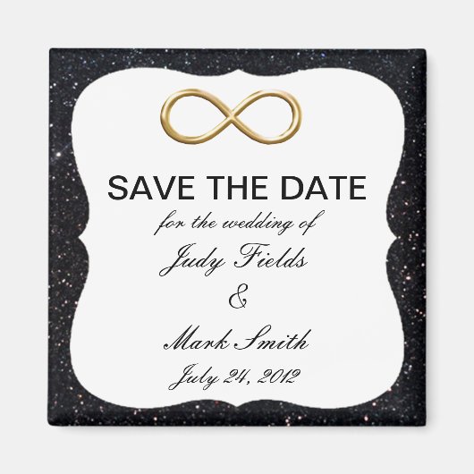 Aimant Parties scintillant Noire Gold Infinity Enregistre (Devant)