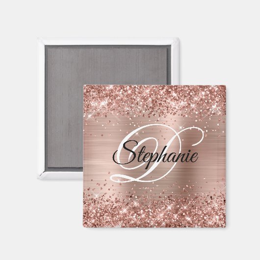 Aimant Parties scintillant or Rose brillant Foil Fancy Mo (Recto/Verso)