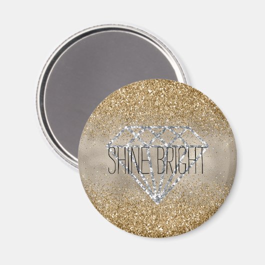 Aimant Parties scintillant or Silver Diamond brillant (Recto/Verso)