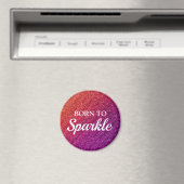 Aimant Parties scintillant orange et violette étincelante (In Situ (Lave-vaisselle))