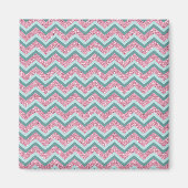 Aimant Parties scintillant rose Motif ZigZag (Devant)