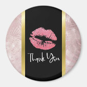 Aimant Parties scintillant roses lèvres et Rose Feuille d (Devant)