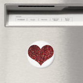 Aimant Parties scintillant rouge de coeur brillant Motif  (In Situ (Lave-vaisselle))