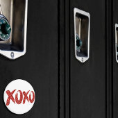 Aimant Parties scintillant rouge XOXO | Brochure moderne