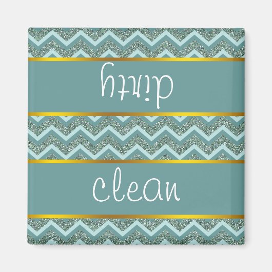 Aimant Parties scintillant turquoise (Devant)