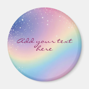 Aimant Parties scintillant Unicorne arc-en-ciel