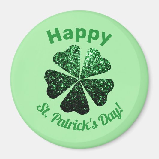 Aimant Parties scintillant vert foncé pétillant Shamrock  (Devant)
