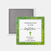 Aimant Parties scintillant verte Félicitations ADULTE BAP (Recto/Verso)