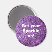 Aimant Parties scintillant violet Faux (Recto/Verso)