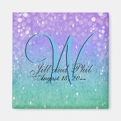 Aimant Parties scintillant violette Lanterne Confetti Gla (Devant)