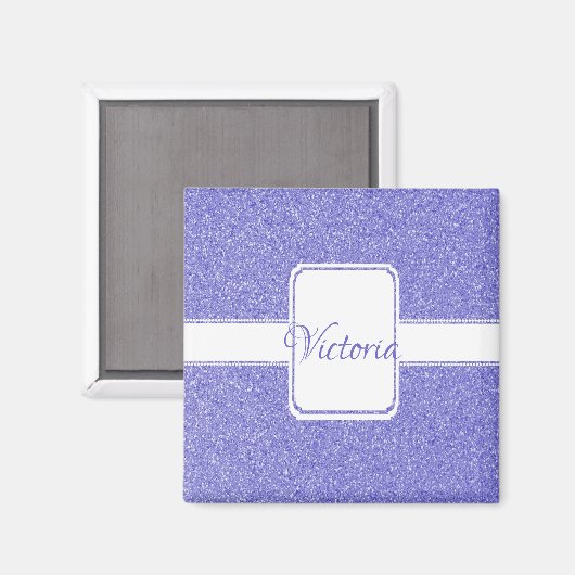 Aimant Parties scintillant violette Personnaliser l'aiman (Recto/Verso)