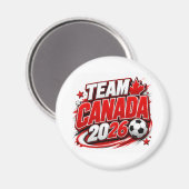 Aimant Partisan de l'équipe Canada 2026 de soccer | Canad (Recto/Verso)