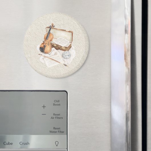 Aimant Partition de violon Cream (In situ (réfrigérateur))