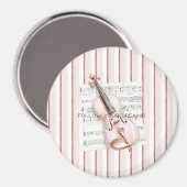 Aimant Partition de violon rose (Recto/Verso)