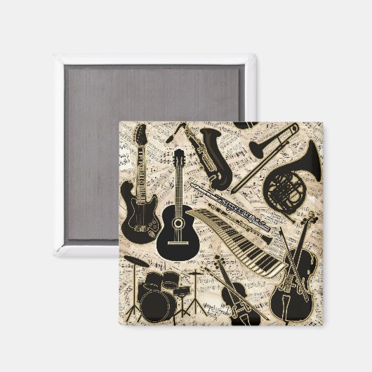 Aimant Partition et instruments Black/Gold ID481 (Recto/Verso)