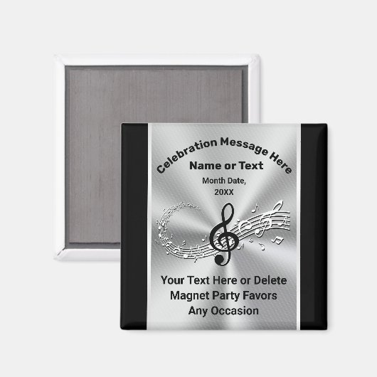 Aimant Partition musicale personnalisée Note Faveurs, tou (Recto/Verso)