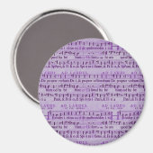 Aimant Partition musicale Vieux Papier violet Conception (Recto/Verso)