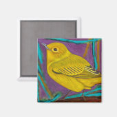 Aimant Paruline jaune (Recto/Verso)