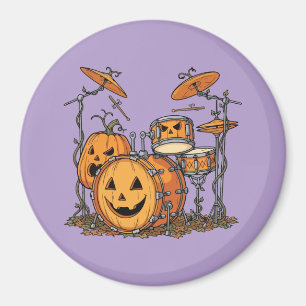 Aimant Parure de tambours citrouille d'Halloween