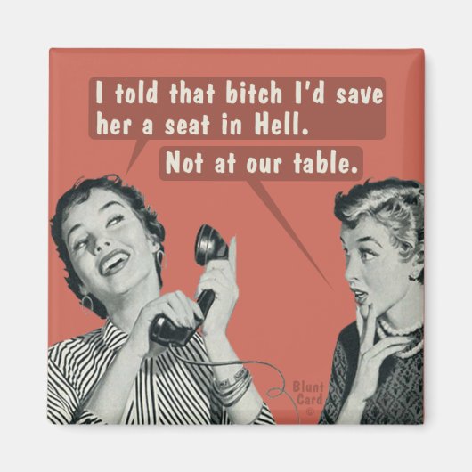 Aimant Pas à notre table. (Devant)