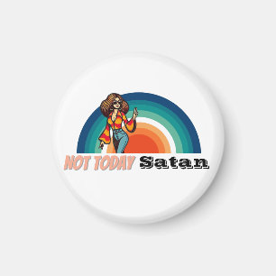 Aimant Pas aujourd'hui Satan Retro