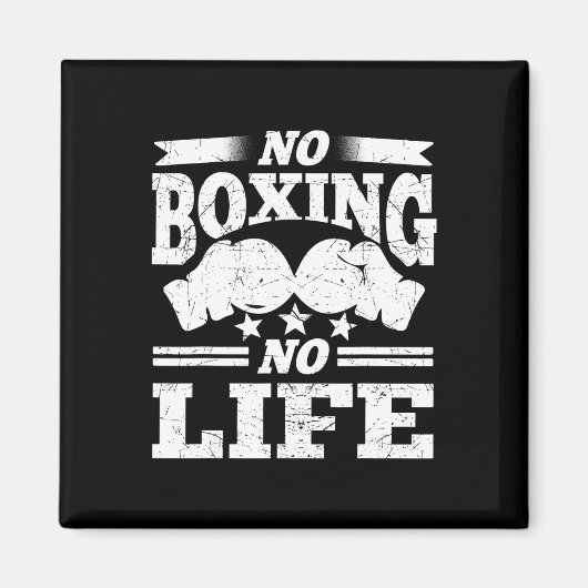 Aimant Pas de boxe Pas de vie Gants de boxe Gants de boxe (Devant)