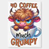 Aimant Pas de café beaucoup grincheux (Recto)