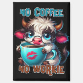 Aimant Pas de café, pas de travail (Recto)