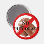 Aimant Pas de chocolat (Recto/Verso)