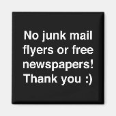 Aimant Pas de courrier indésirable - magnétique - signe! (Devant)