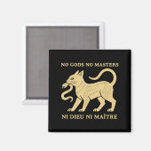 Aimant Pas de dieux pas de maîtres (Recto/Verso)