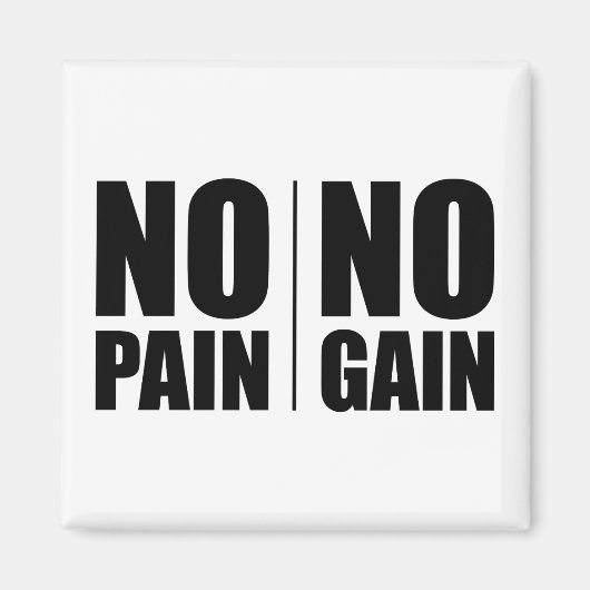 Aimant Pas de douleur ni gain (Devant)