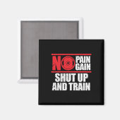 Aimant Pas De Douleur Pas De Gain Fermé Et Train Bodybuil (Recto/Verso)